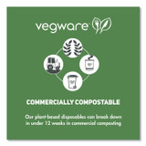 VEGWARE VWHC96NFA Nourish Molded Fiber Takeout Containers, Compostable, 6.1 x 9 x 2.9, Natural, Sugarcane, 200/Carton
