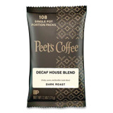 PEETS Peet's Coffee & Tea® 504913 Coffee Portion Packs, House Blend, Decaf, 2.5 oz Frack Pack, 18/Box
