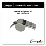 CHAMPION SPORT Sports 401 Sports Whistle, Heavy Weight, Metal, Silver, Dozen