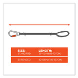 TENACIOUS HOLDINGS, INC. ergodyne® 19013 Squids 3100 Lanyard with Aluminum Carabiner + Cinch-Loop, 10 lb Max Working Capacity, 42" to 54" Long, Lime