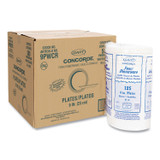 DART 9PWCR Concorde Foam Plate, 9" dia, White, 125/Pack, 4 Packs/Carton