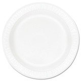 DART 9PWCR Concorde Foam Plate, 9" dia, White, 125/Pack, 4 Packs/Carton