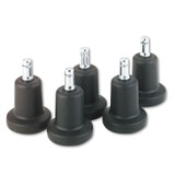 MASTER CASTER COMPANY 70175 High Profile Bell Glides, Grip Ring Type B Stem, 2.19" x 2.31" Glide, Matte Black, 5/Set