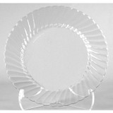 WNA, INC. RSCW101212 Classicware Plates, Plastic, 10.25" dia, Clear, 12/Bag, 12 Bags/Carton