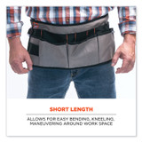 TENACIOUS HOLDINGS, INC. ergodyne® 13698 Arsenal 5707 Canvas Waist Apron, 14 Compartments, 25.5 x 34, Canvas, Gray