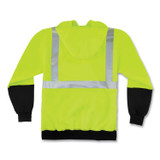 TENACIOUS HOLDINGS, INC. ergodyne® 21685 GloWear 8293 Hi-Vis Class 2 Hooded Sweatshirt Black Bottom, Polar Fleece, X-Large, Lime