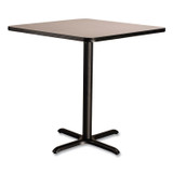 NATIONAL PUBLIC SEATING NPS® CT33636XC1GY Cafe Table, 36w x 36d x 36h, Square Top/X-Base, Gray Nebula Top, Black Base