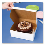 SOUTHERN CHAMPION TRAY SCT® 0969 White One-Piece Non-Window Bakery Boxes, 10 x 10 x 2.5, White, Paper, 250/Carton