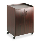 SAFCO PRODUCTS 8953MH Mobile Refreshment Center, Engineered Wood, 3 Shelves, 23" x 18" x 31", Mahogany