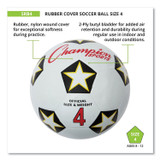 CHAMPION SPORT Sports SRB4 Rubber Sports Ball, Soccer, No. 4 Size, White/Black