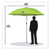 TENACIOUS HOLDINGS, INC. ergodyne® 12967 Shax 6100 Lightweight Work Umbrella, 90" Span, 92.4" Long, Lime Canopy