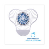 BOARDWALK NUS Urinal Screen with Non-Para Deodorizer Block, Green Apple Scent, Blue/White, 3.25 oz, 12/Box