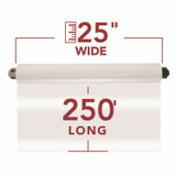 WILSON JONES CO. GBC® 3000024EZ EZload Roll Film, Nap I, 3 mil, 25" x 250 ft, Gloss Clear, 2/Box