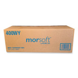 MORCON Tissue 400WY Morsoft Controlled Towels, Y-Notch, 1-Ply, 8" x 800 ft, White, 6 Rolls/Carton