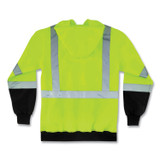 TENACIOUS HOLDINGS, INC. ergodyne® 21884 GloWear 8373 Hi-Vis Class 3 Hooded Sweatshirt with Black Bottom, Polar Fleece, Lime, Large