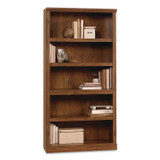 SAUDER WOODWORKING COMPANY 410367 Select Collection Bookcase, Five-Shelf, 35.27w x 13.22d x 69.76h, Oiled Brown