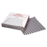 BAGCRAFT 057800 Grease-Resistant Paper Wraps and Liners, 12" x 12", Black Check, 1000/Box, 5 Boxes/Carton