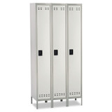 SAFCO PRODUCTS 5525GR Single-Tier, Three-Column Locker, 36w x 18d x 78h, Two-Tone Gray