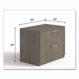 ALERA SVLF3624WA Alera Seville Series Lateral File Cabinet, 2 Legal-Size File Drawers, Walnut, 36" x 24" x 29"