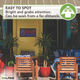 ALPINE INDUSTRIES ALP49714 LED Rectangular Beer Sign, 19 x 10, Black Frame, Blue/Green/Orange/Red/White Graphics