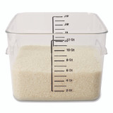 RUBBERMAID COMMERCIAL PROD. FG631200CLR Square Storage Container, 12 qt, 10.5 x 11.31 x 7.75, Clear, Plastic