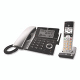 VTECH COMMUNICATIONS AT&T® CL84207 CL84207 Corded/Cordless Phone, Corded Base Station and 2 Additional Handsets, Black/Silver