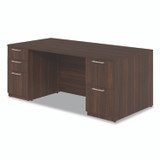 ALERA SVDP7236MY Alera Seville Series Double Pedestal Desk, 72" x 36" x 29", Mahogany