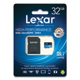 LEXAR MEDIA INC. LMI32GBNL633 microSDHC Memory Card with SD Adapter, UHS-I U1 Class 10, 32 GB