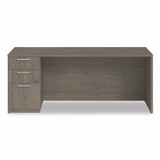 ALERA SVLSPC7224WA Alera Seville Series Credenza with Pedestal, Left Pedestal, 72w x 24d x 29h, Walnut