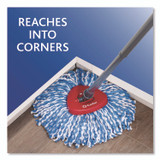 FREUDENBERG HOUSEHOLD PRODUCTS O-Cedar® 172092CT Rinse Clean Refill, Microfiber, Custom Size for Rinse Clean Mop System, Blue/White, 2/Pack, 6 Packs/Carton