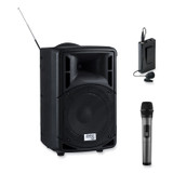 NATIONAL PUBLIC SEATING Oklahoma Sound® PRA8000PRA86 Wireless PA System with Wireless Tie Clip Microphone, 40 W, Black