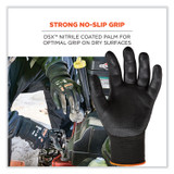 TENACIOUS HOLDINGS, INC. ergodyne® 17955 ProFlex 7001 Nitrile-Coated Gloves, EN388: 4121X, 9.25" Long, X-Large, Black, Pair