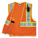 TENACIOUS HOLDINGS, INC. ergodyne® 21319 GloWear 8230Z Class 2 Two-Tone Mesh Zipper Vest, Polyester, 4X-Large/5X-Large, Orange