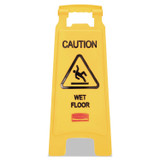 RUBBERMAID COMMERCIAL PROD. 611277YW Caution Wet Floor Sign, 11 x 12 x 25, Bright Yellow