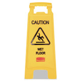 RUBBERMAID COMMERCIAL PROD. 611277YW "Caution Wet Floor" Sign, 11 x 12 x 25, Yellow