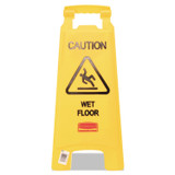RUBBERMAID COMMERCIAL PROD. 611277YW "Caution Wet Floor" Sign, 11 x 12 x 25, Yellow