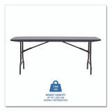 ICEBERG ENTERPRISES 65527 IndestrucTable Commercial Folding Table, Rectangular, 72" x 30" x 29", Charcoal Top, Charcoal Base/Legs