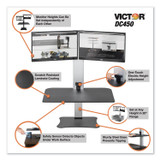 VICTOR TECHNOLOGY LLC DC450 High Rise Electric Dual Monitor Standing Desk Workstation, 28" x 23" x 20.25", Black/Aluminum