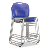 SAFCO PRODUCTS 4296BU Vy Counter Height Chair, Supports Up to 350 lb, 25" Seat Height, Blue Seat, Blue Back, Silver Base