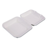 ECO-PRODUCTS,INC. EP-HC91 Bagasse Hinged Clamshell Containers, 9 x 9 x 3, White, Sugarcane, 50/Pack, 4 Packs/Carton