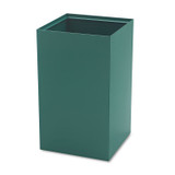 SAFCO PRODUCTS 2981GN Public Square Recycling Receptacles, Plastic Recycling, 25 gal, Steel, Green