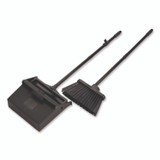 CFS BRANDS Carlisle 36141503 Duo-Pan Upright Dust Pan and Broom, 11.8w x 36h, 24.5" Handle, Plastic, Black