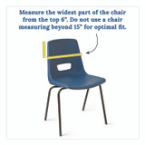 CARSON-DELLOSA EDUCATION 158036 Chairback Buddy for Student Chairs with a Back Width Up to 15", Medium, 15 x 1.5 x 19, Fabric, Blue/Yellow