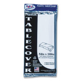 TABLEMATE PRODUCTS, CO. 549WHCT Table Set Rectangular Table Covers, Heavyweight Plastic, 54" x 108", White, 24/Carton