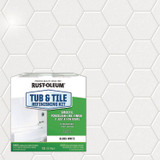 RUST-OLEUM CORPORATION 384165 Specialty Tub and Tile Refinishing Kit, Gloss White, Quart, 4 Kits/Carton