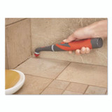 RUBBERMAID 2057486 Reveal Power Scrubber, Red/White Nylon Bristles, 1.73" Brush, Red Plastic Handle