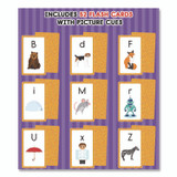CARSON-DELLOSA EDUCATION 0769646794 Alphabet Flash Cards, Grades Pre-K to 1, 3.25" x 5.25", Assorted Colors, 54 Cards