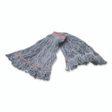 CFS BRANDS Carlisle 369423B14 Medium Blue Looped-End Mop, Cotton, 43 x 6 x 3, Red