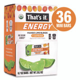 1908 BRANDS That’s it.® 22002520 Organic Energy Bars, Mango Lime, 0.7 oz Bar, 36/Box