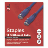 STAPLES BRANDS GROUP TECH ST62455 CAT6 Ethernet Cable, 14 ft, Blue